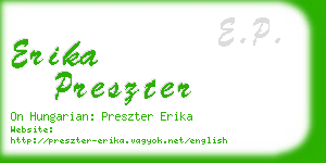 erika preszter business card